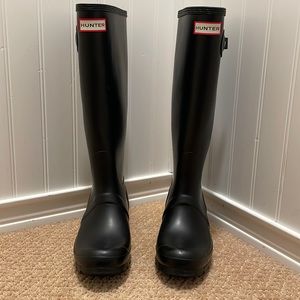 Hunter Original Gloss Tall Winter  Boots Black